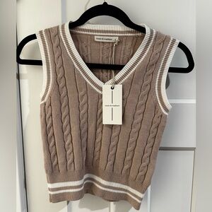 NWT Tan Sweater Vest